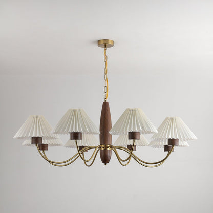 Asquith Chandelier | Metal & Fabric | Reddish Brown, 3-6-8-10 Lights