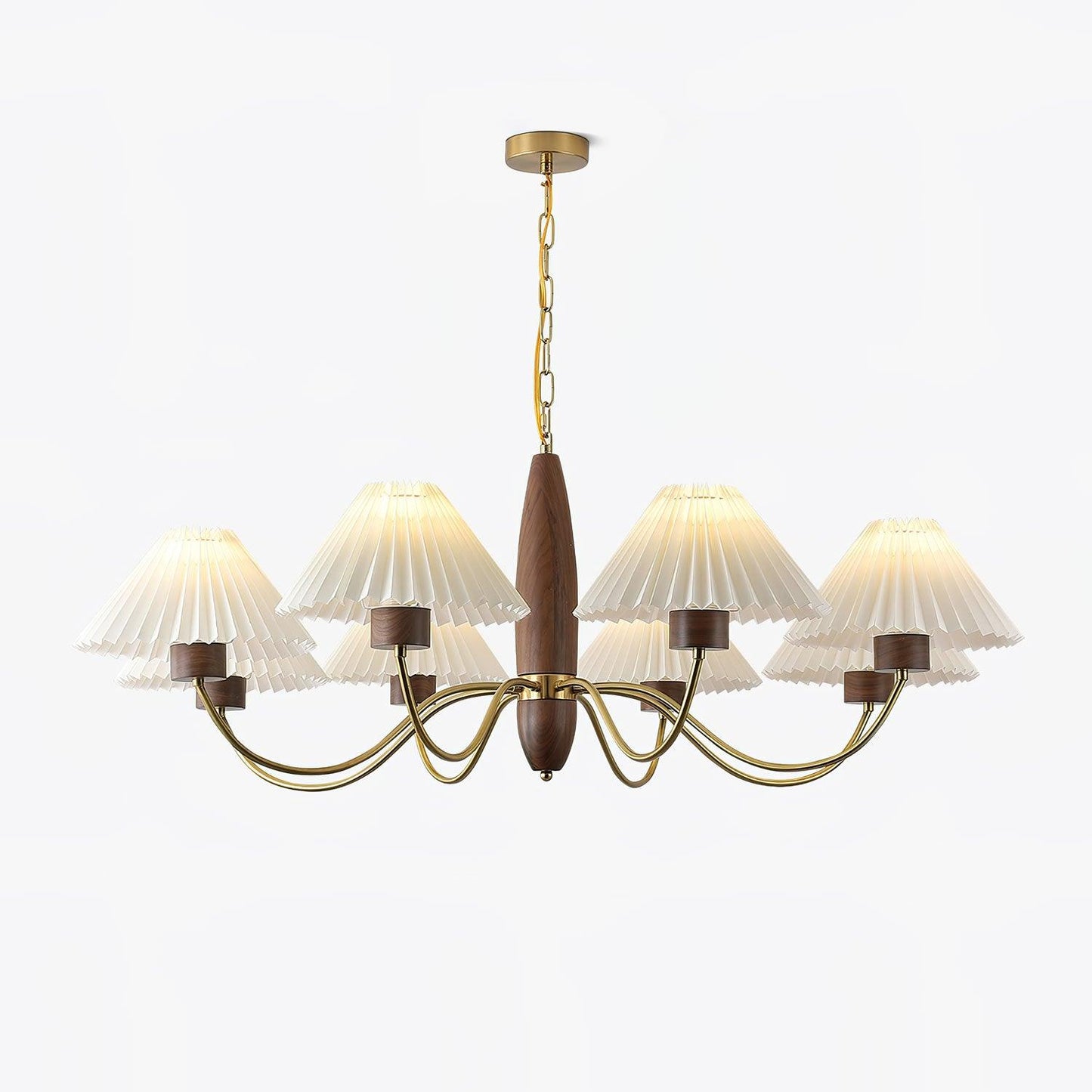 Asquith Chandelier | Metal & Fabric | Reddish Brown, 3-6-8-10 Lights