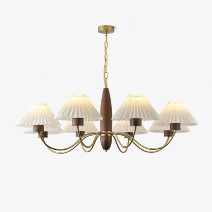 Asquith Chandelier | Metal & Fabric | Reddish Brown, 3-6-8-10 Lights