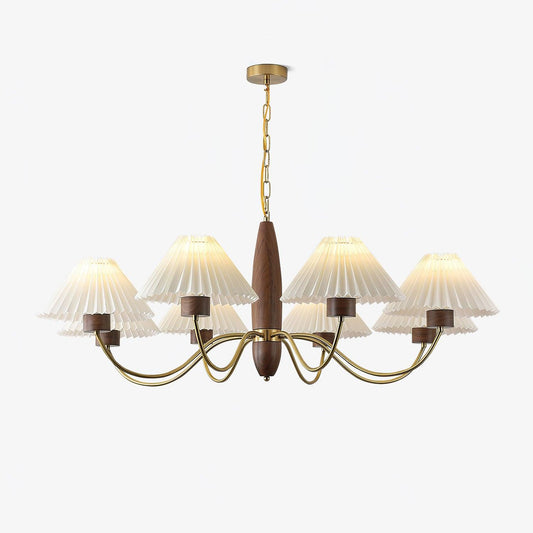 Asquith Chandelier | Metal & Fabric | Reddish Brown, 3-6-8-10 Lights