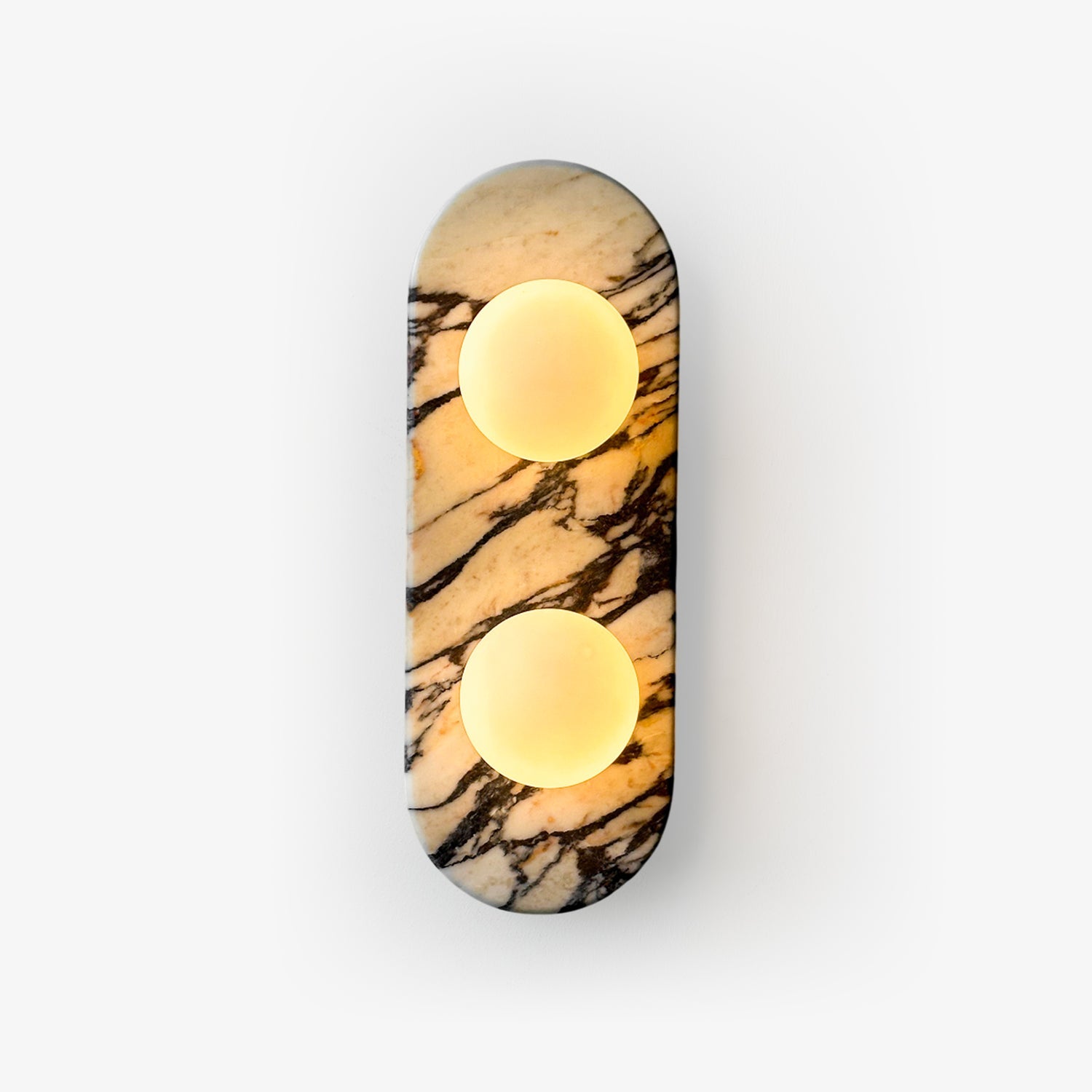 Asteria Wall Lamp | Marble & Glass | Black and White Stripes