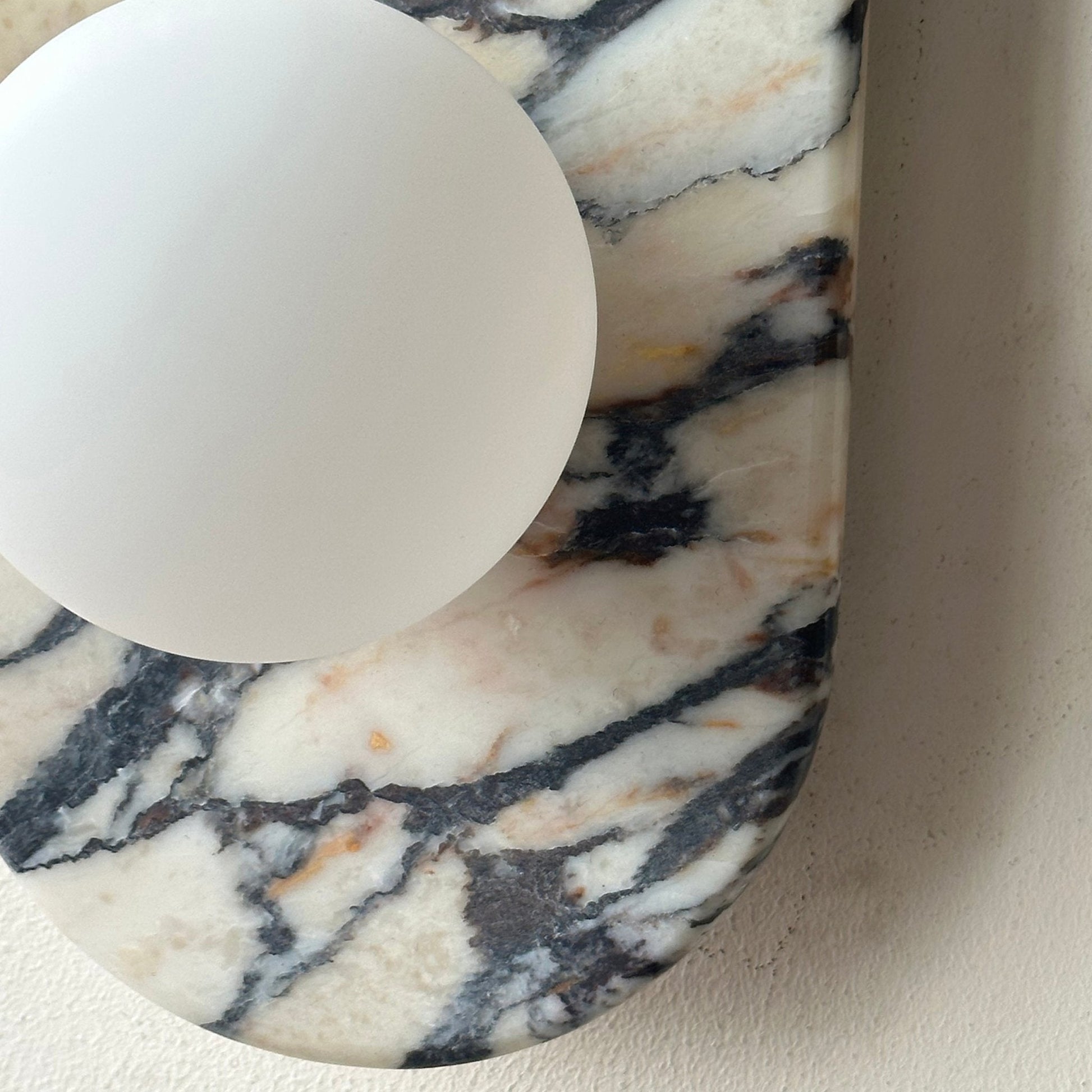 Asteria Wall Lamp | Marble & Glass | Black and White Stripes