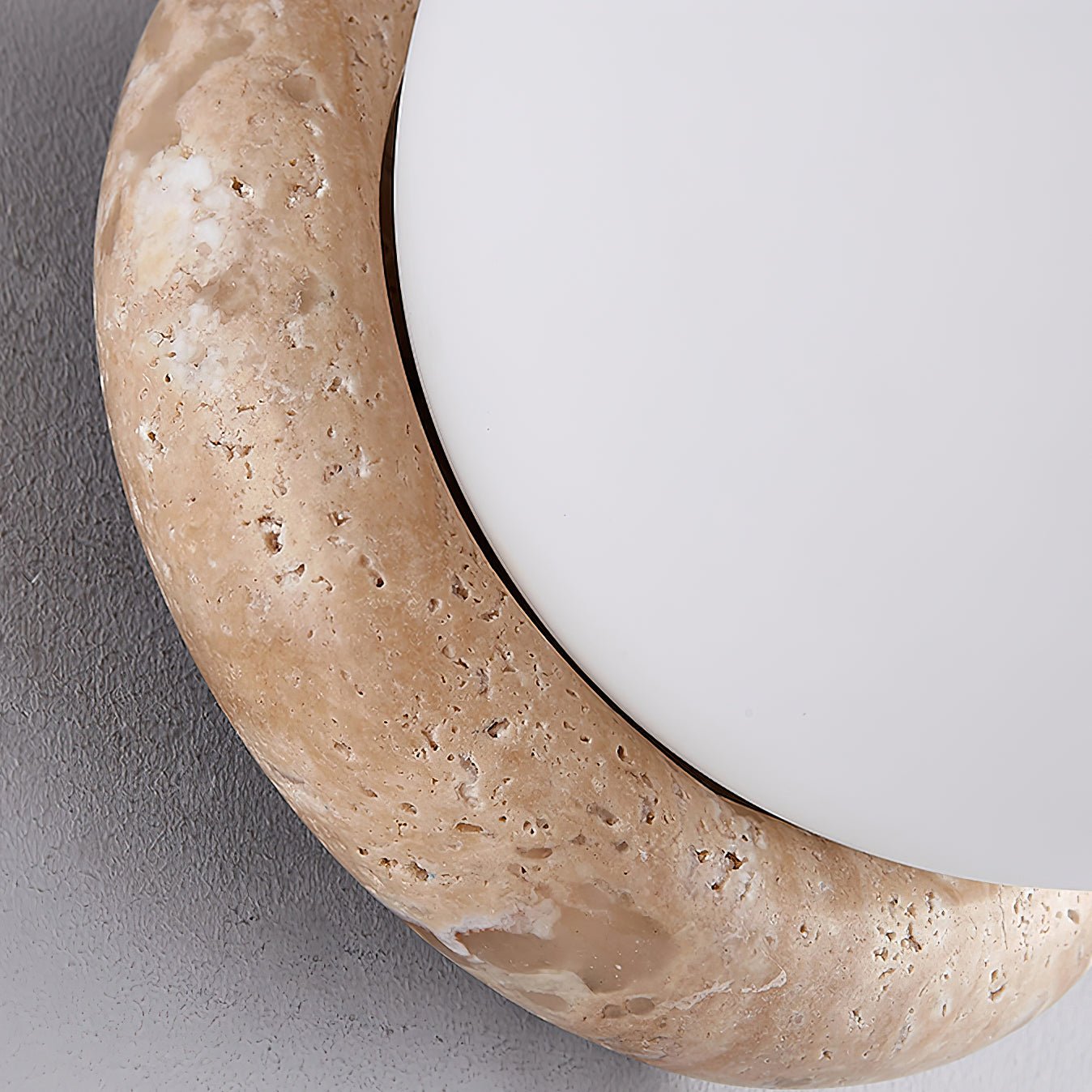 Asteroid Wall Light | Travertine, Metal, Glass | Yellow