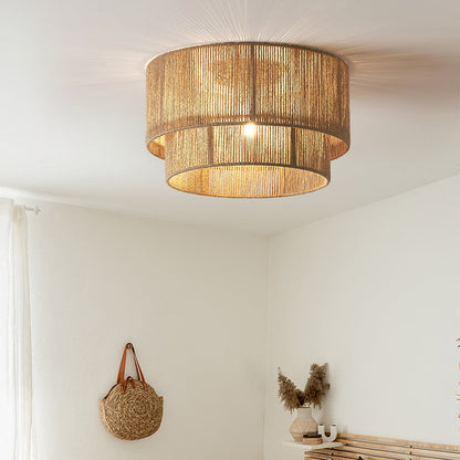 Astra Woven Ceiling Lamp | Natural Jute Rope | Various Sizes