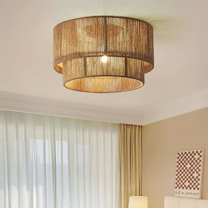 Astra Woven Ceiling Lamp | Natural Jute Rope | Various Sizes