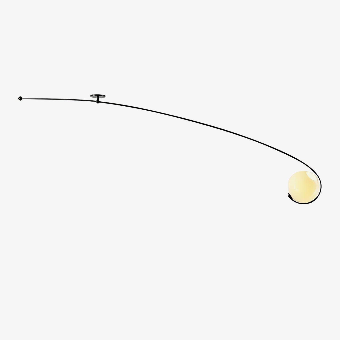 Astral Curve Ceiling Lamp | Metal & Glass | Gold or Black