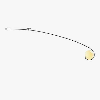 Astral Curve Ceiling Lamp | Metal & Glass | Gold or Black