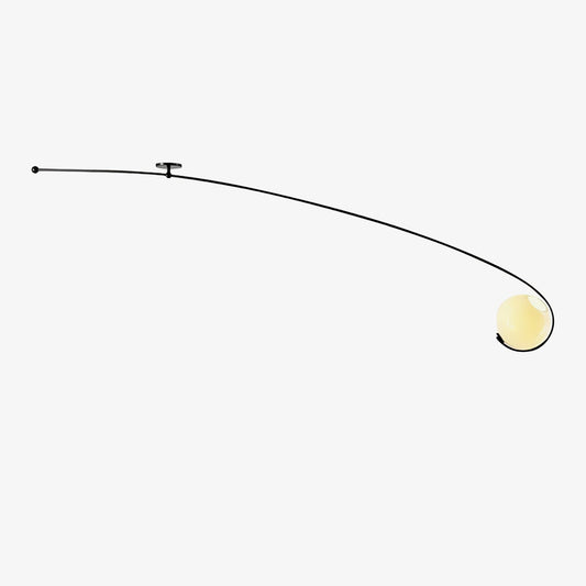 Astral Curve Ceiling Lamp | Metal & Glass | Gold or Black