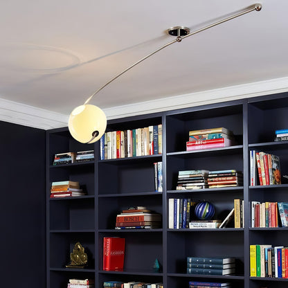 Astral Curve Ceiling Lamp | Metal & Glass | Gold or Black