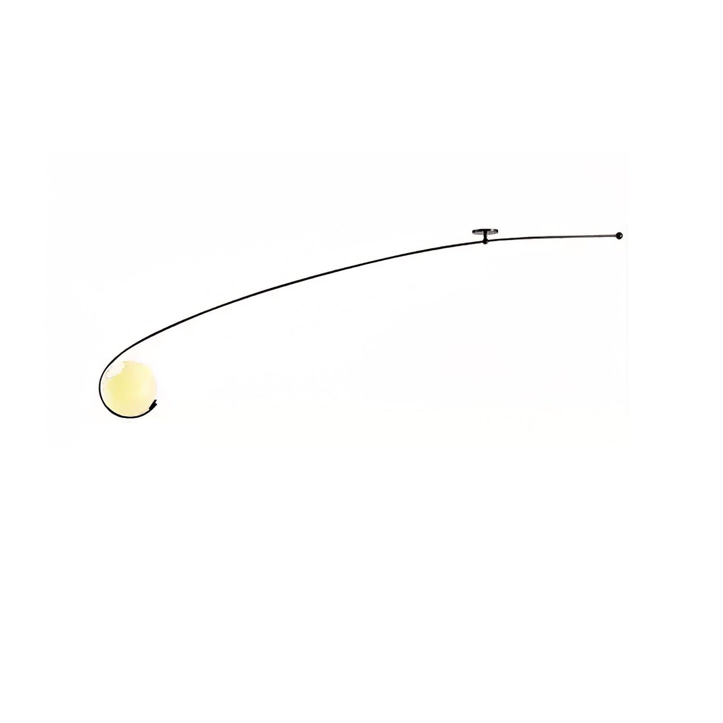 Astral Curve Ceiling Lamp | Metal & Glass | Gold or Black