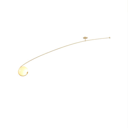 Astral Curve Ceiling Lamp | Metal & Glass | Gold or Black