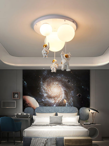 Astronaut Ceiling Lamp | Metal, Acrylic, PPC | Orange, Yellow, Red, Green, White, Blue, Pink