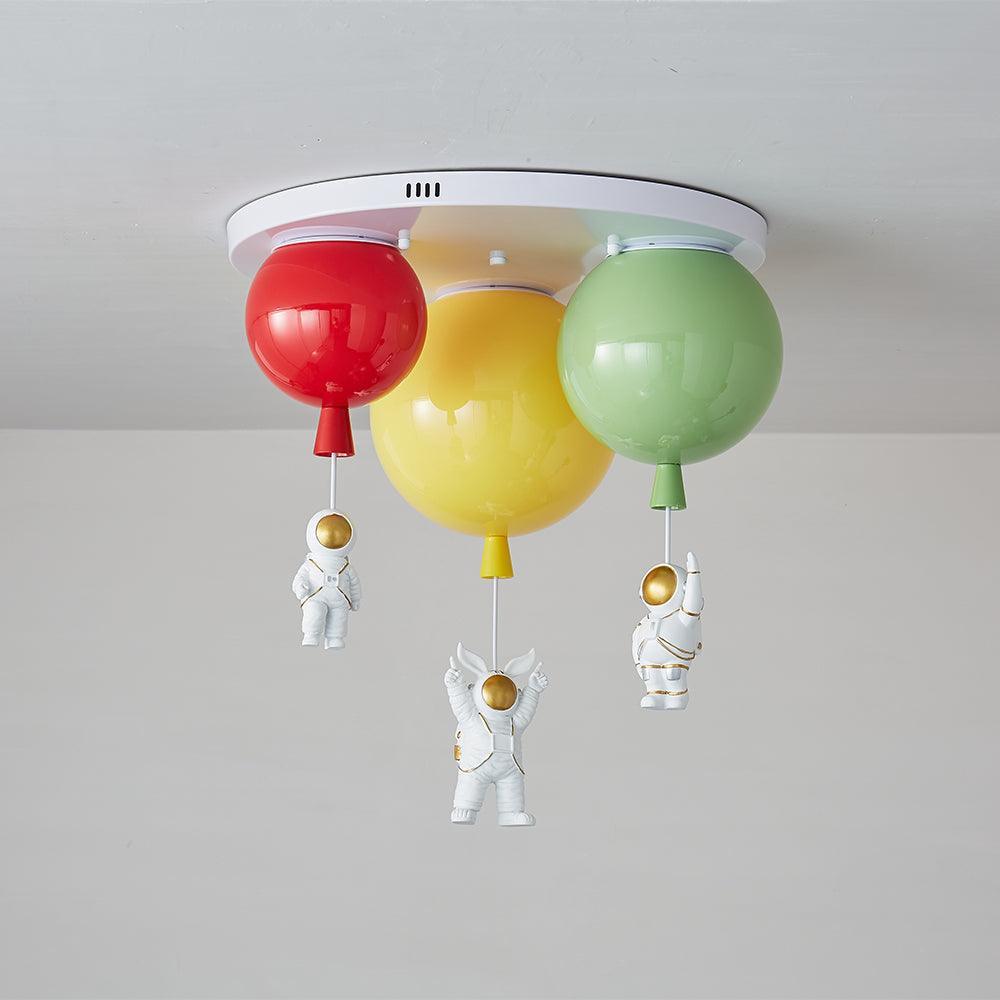 Astronaut Ceiling Lamp | Metal, Acrylic, PPC | Orange, Yellow, Red, Green, White, Blue, Pink