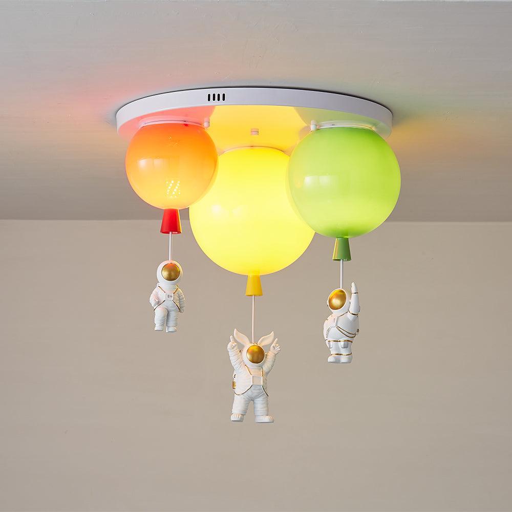 Astronaut Ceiling Lamp | Metal, Acrylic, PPC | Orange, Yellow, Red, Green, White, Blue, Pink