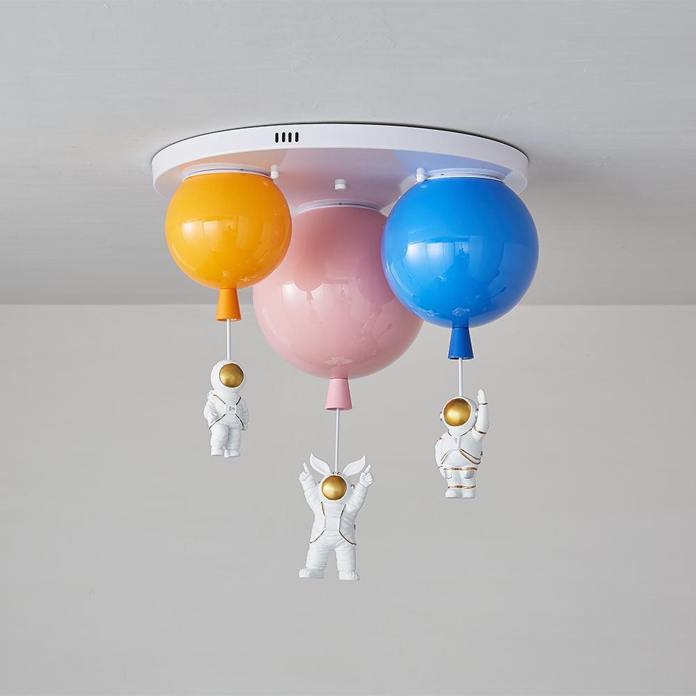Astronaut Ceiling Lamp | Metal, Acrylic, PPC | Orange, Yellow, Red, Green, White, Blue, Pink