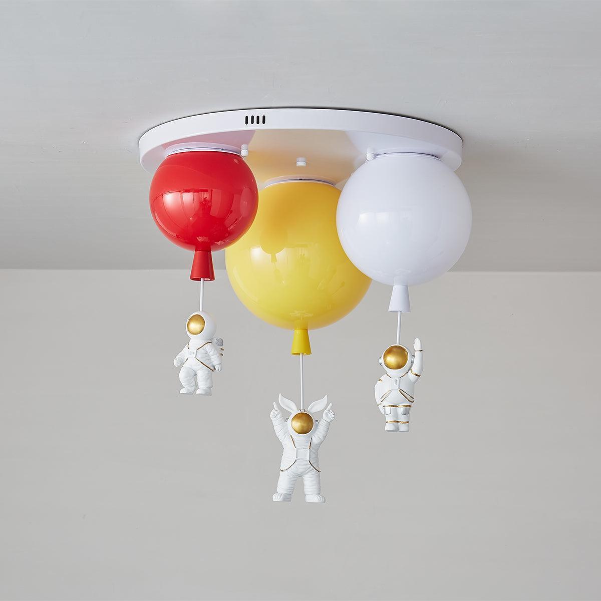 Astronaut Ceiling Lamp | Metal, Acrylic, PPC | Orange, Yellow, Red, Green, White, Blue, Pink