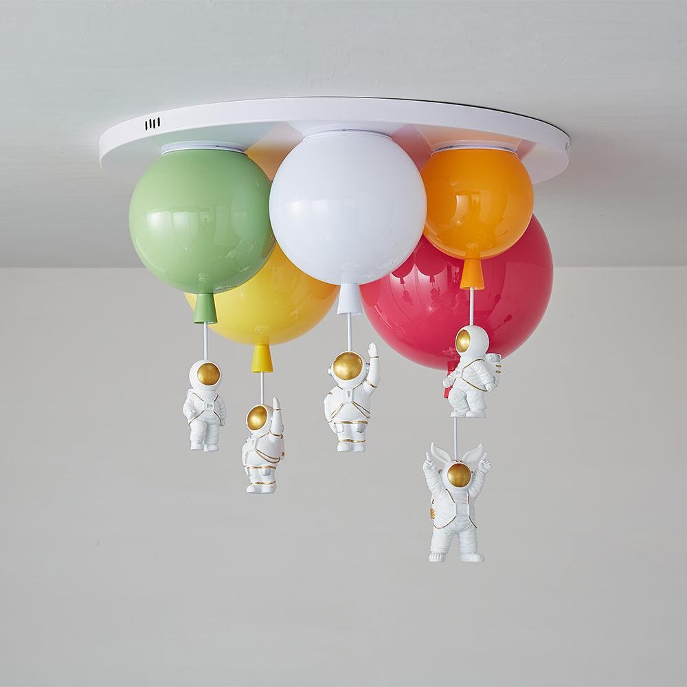 Astronaut Ceiling Lamp | Metal, Acrylic, PPC | Orange, Yellow, Red, Green, White, Blue, Pink