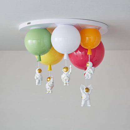 Astronaut Ceiling Lamp | Metal, Acrylic, PPC | Orange, Yellow, Red, Green, White, Blue, Pink