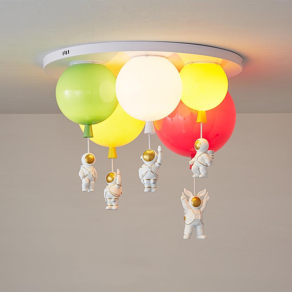Astronaut Ceiling Lamp | Metal, Acrylic, PPC | Orange, Yellow, Red, Green, White, Blue, Pink
