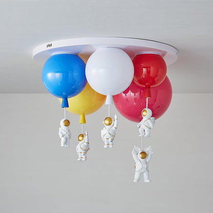 Astronaut Ceiling Lamp | Metal, Acrylic, PPC | Orange, Yellow, Red, Green, White, Blue, Pink