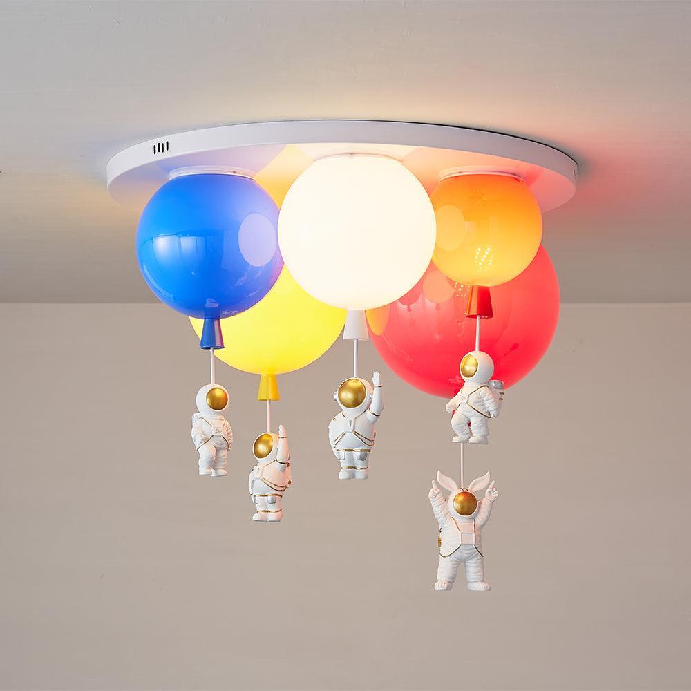 Astronaut Ceiling Lamp | Metal, Acrylic, PPC | Orange, Yellow, Red, Green, White, Blue, Pink