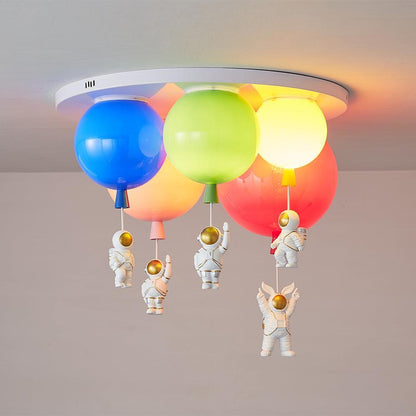 Astronaut Ceiling Lamp | Metal, Acrylic, PPC | Orange, Yellow, Red, Green, White, Blue, Pink