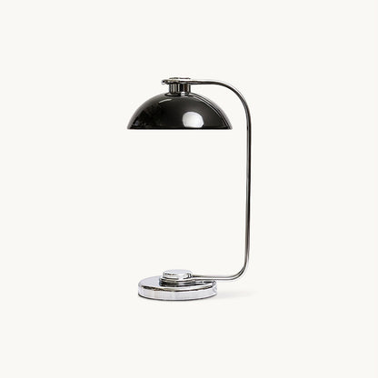Athena Table Lamp | Polished Chrome & Black Shade | Modern Design
