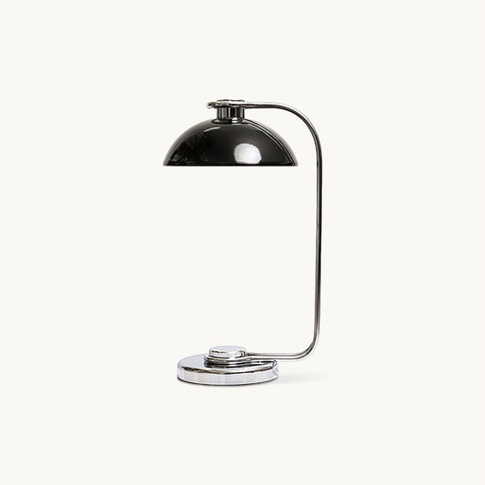 Athena Table Lamp | Polished Chrome & Black Shade | Modern Design
