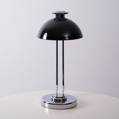 Athena Table Lamp | Polished Chrome & Black Shade | Modern Design