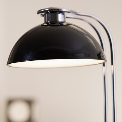 Athena Table Lamp | Polished Chrome & Black Shade | Modern Design