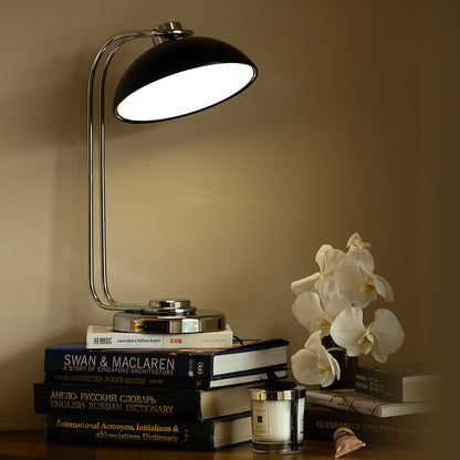 Athena Table Lamp | Polished Chrome & Black Shade | Modern Design