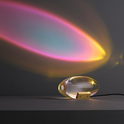 Atman Table Lamp | Metal & Crystal | Chrome Finish