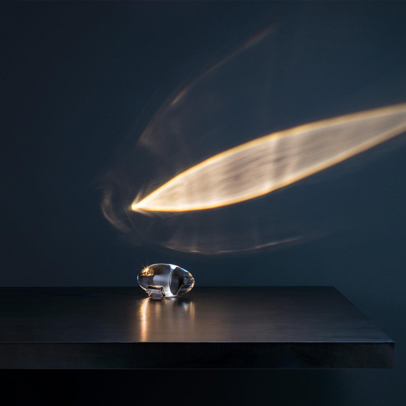 Atman Table Lamp | Metal & Crystal | Chrome Finish