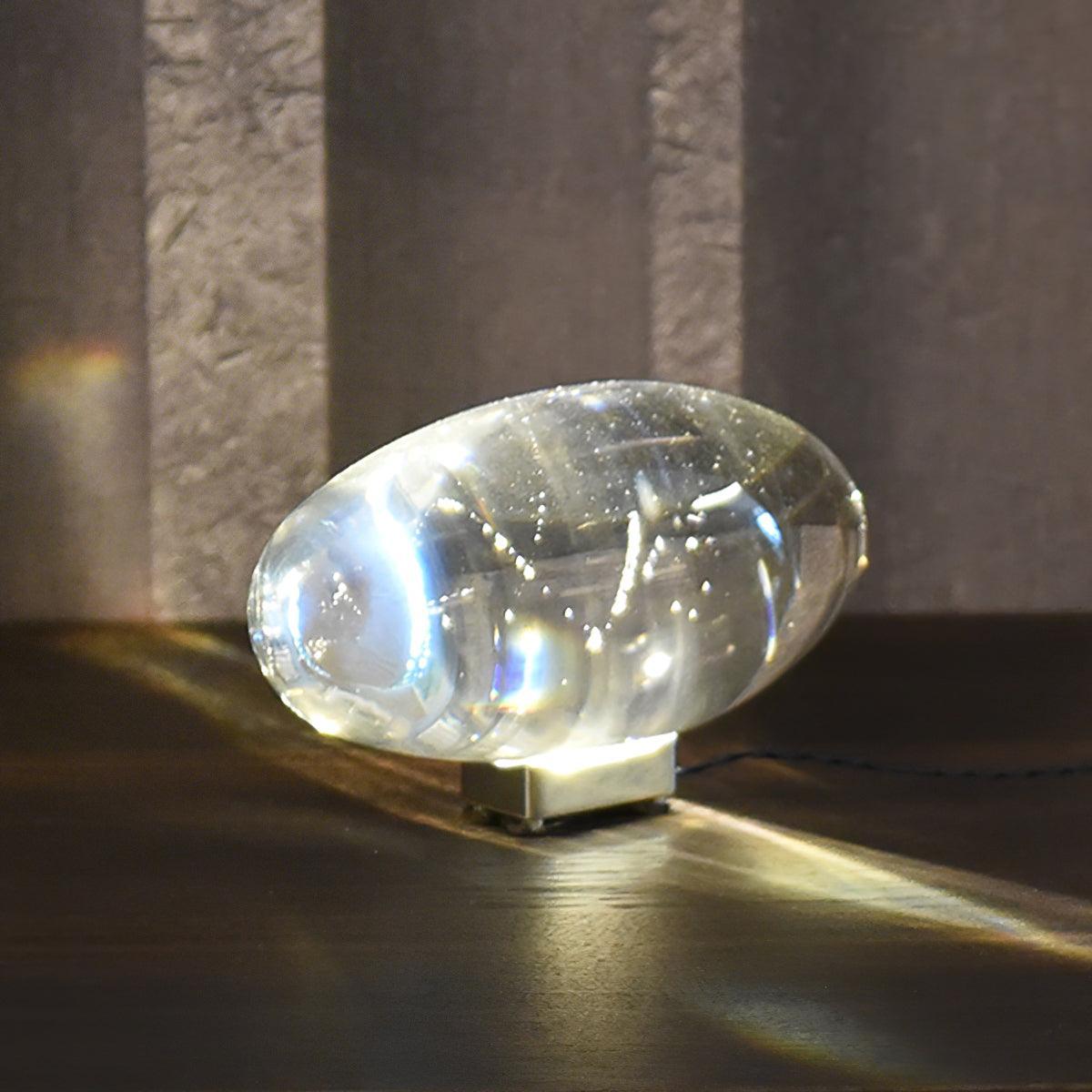 Atman Table Lamp | Metal & Crystal | Chrome Finish