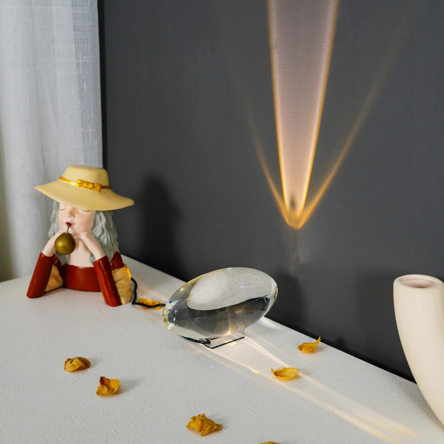 Atman Table Lamp | Metal & Crystal | Chrome Finish