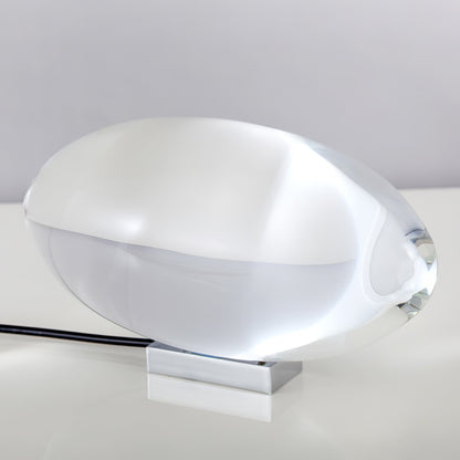 Atman Table Lamp | Metal & Crystal | Chrome Finish