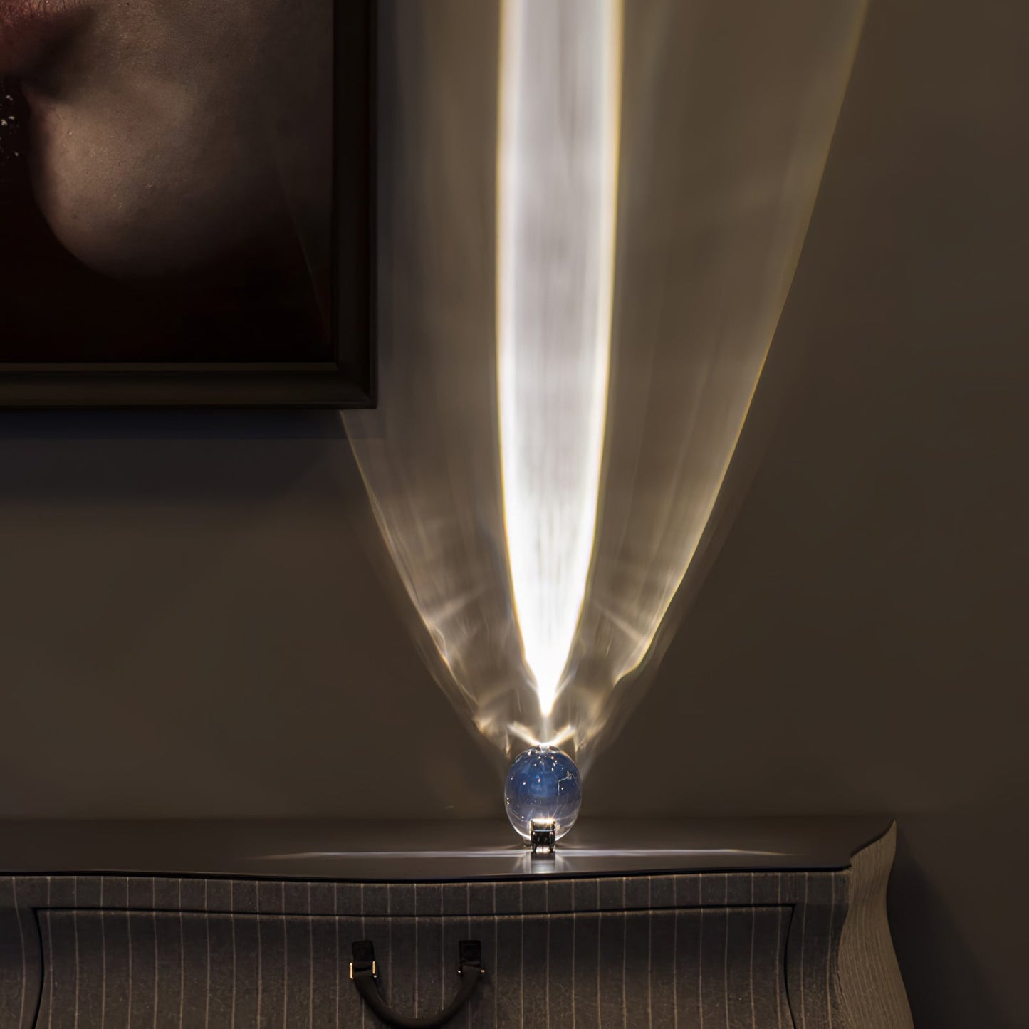 Atman Table Lamp | Metal & Crystal | Chrome Finish