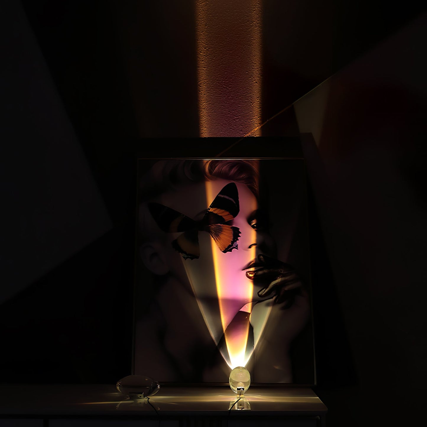 Atman Table Lamp | Metal & Crystal | Chrome Finish