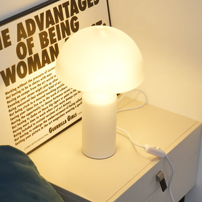 Atollo Table Lamp | Opaque Blown Glass | White