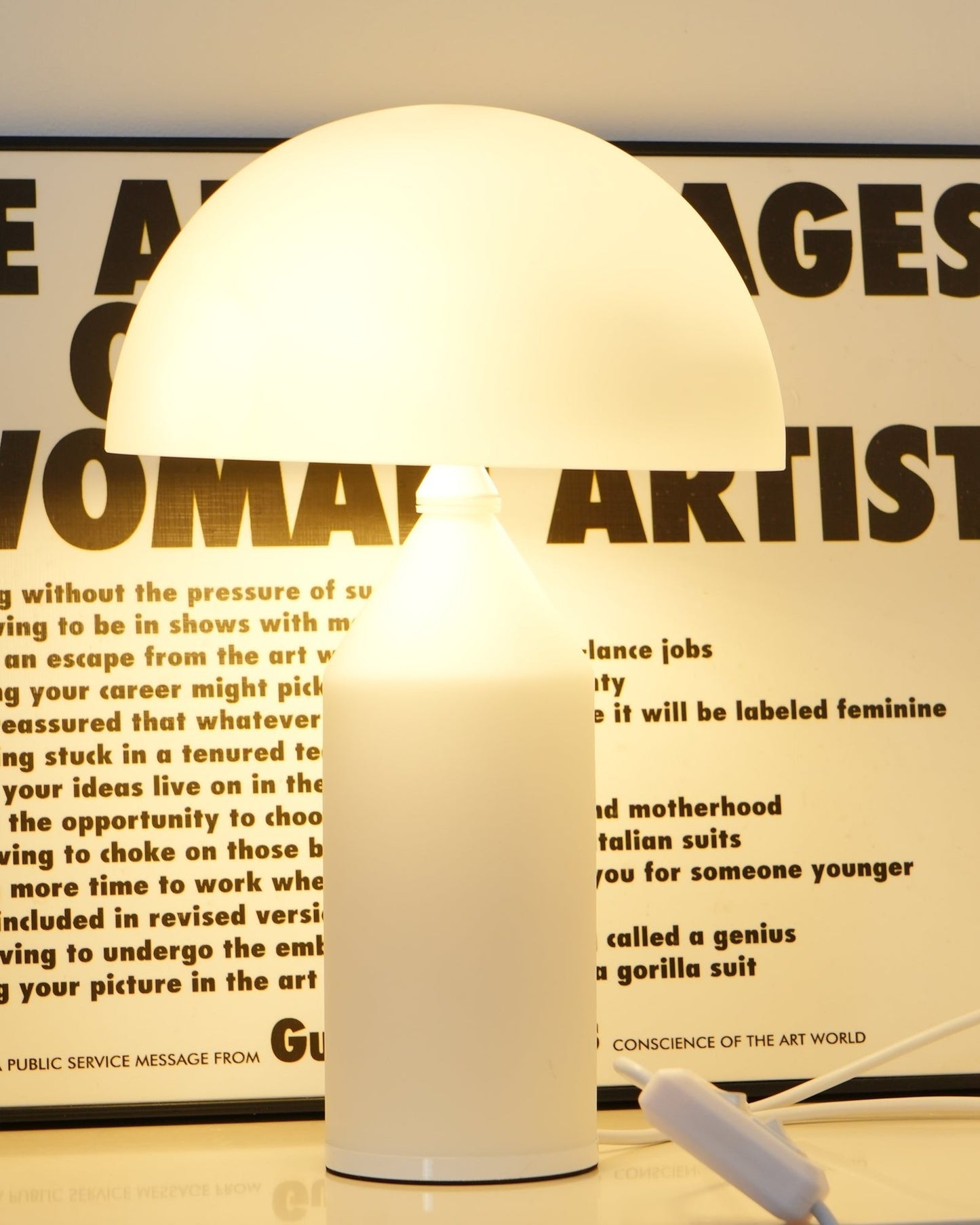 Atollo Table Lamp | Opaque Blown Glass | White