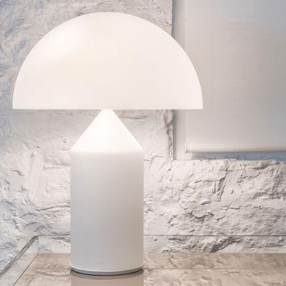 Atollo Table Lamp | Opaque Blown Glass | White