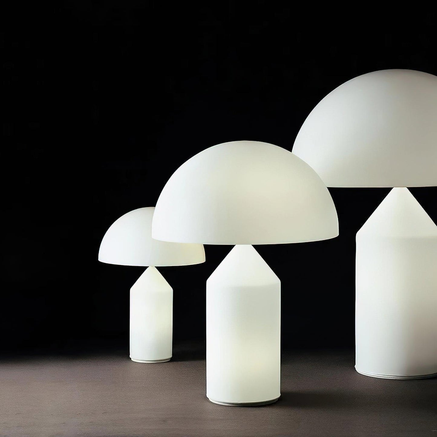 Atollo Table Lamp | Opaque Blown Glass | White