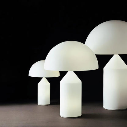 Atollo Table Lamp | Opaque Blown Glass | White