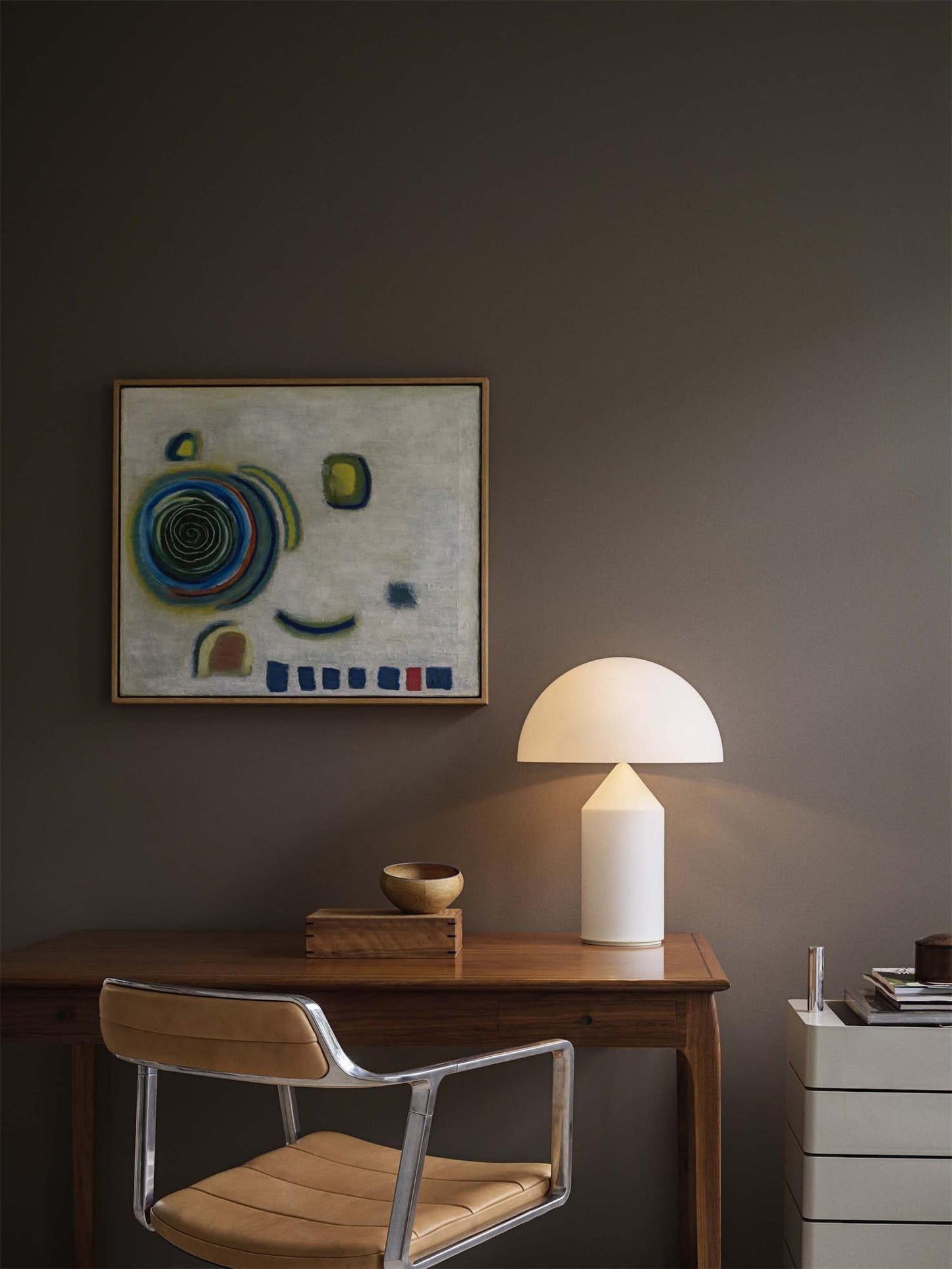 Atollo Table Lamp | Opaque Blown Glass | White