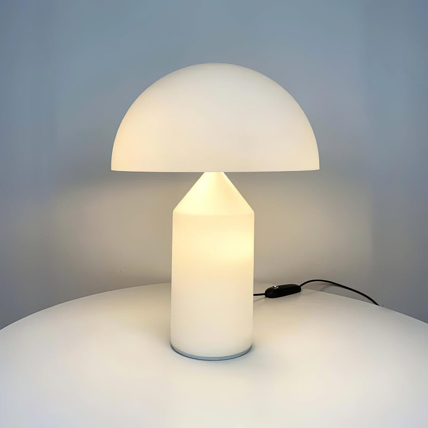 Atollo Table Lamp | Opaque Blown Glass | White
