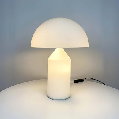Atollo Table Lamp | Opaque Blown Glass | White