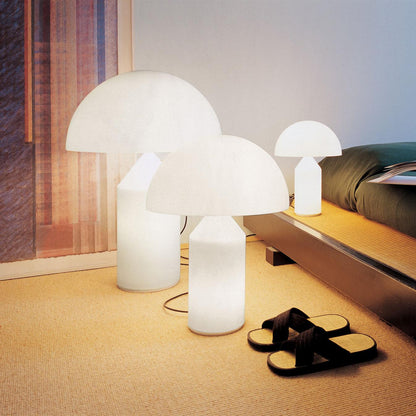 Atollo Table Lamp | Opaque Blown Glass | White