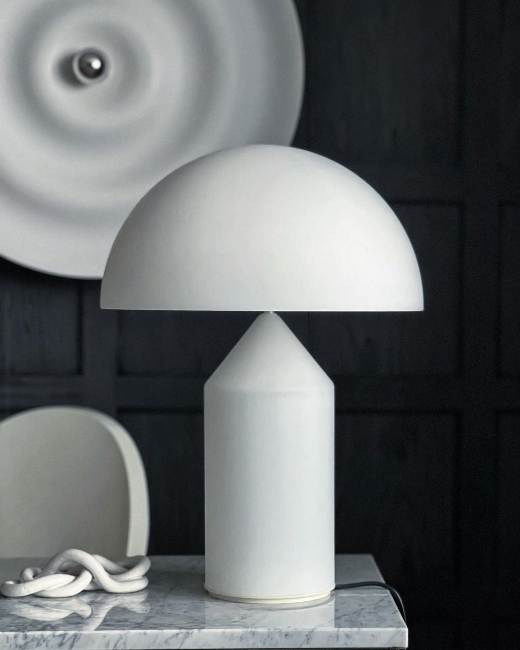 Atollo Table Lamp | Metal | Black, White, Copper | 25cm & 35cm