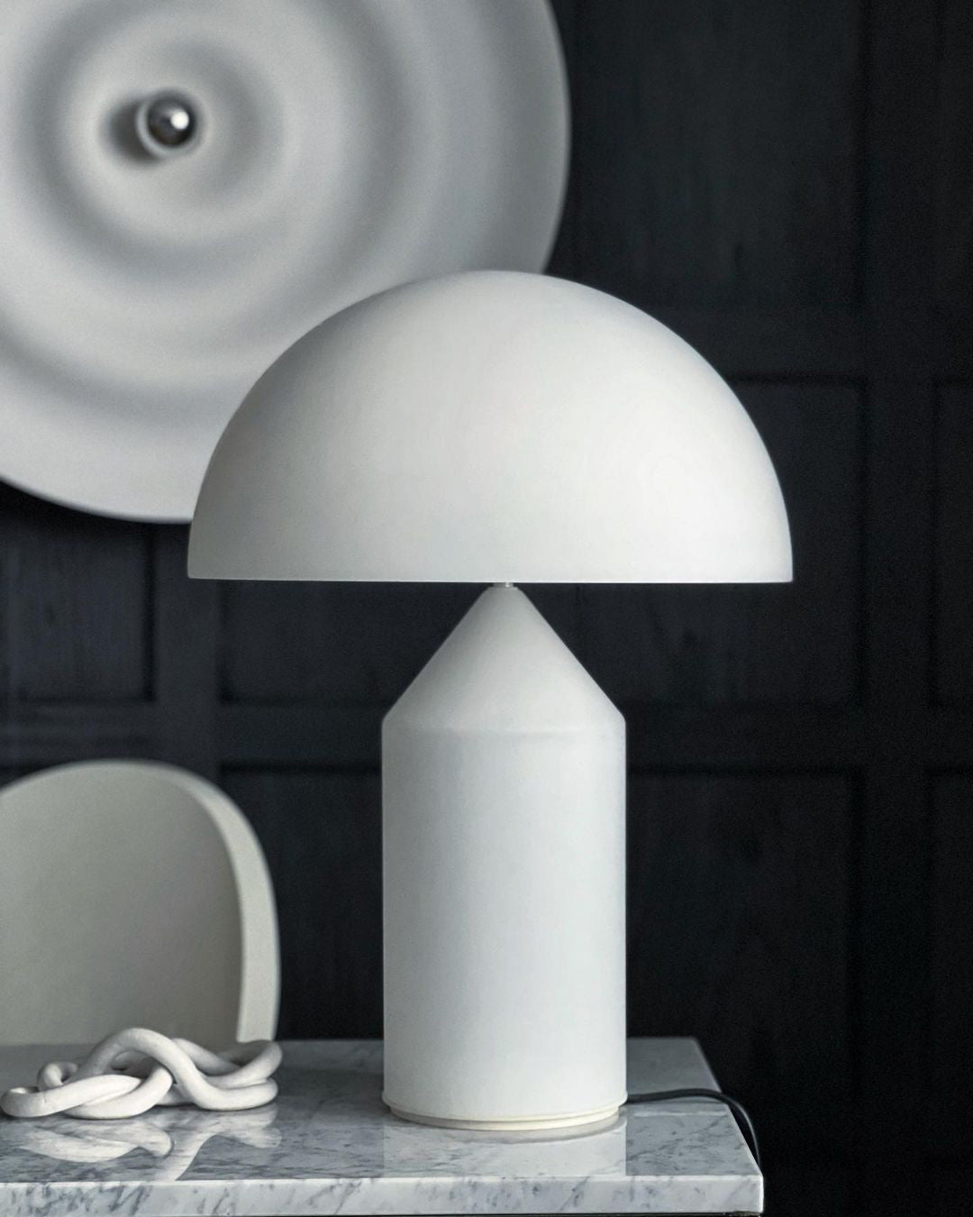 Atollo Table Lamp | Metal | Black, White, Copper | 25cm & 35cm