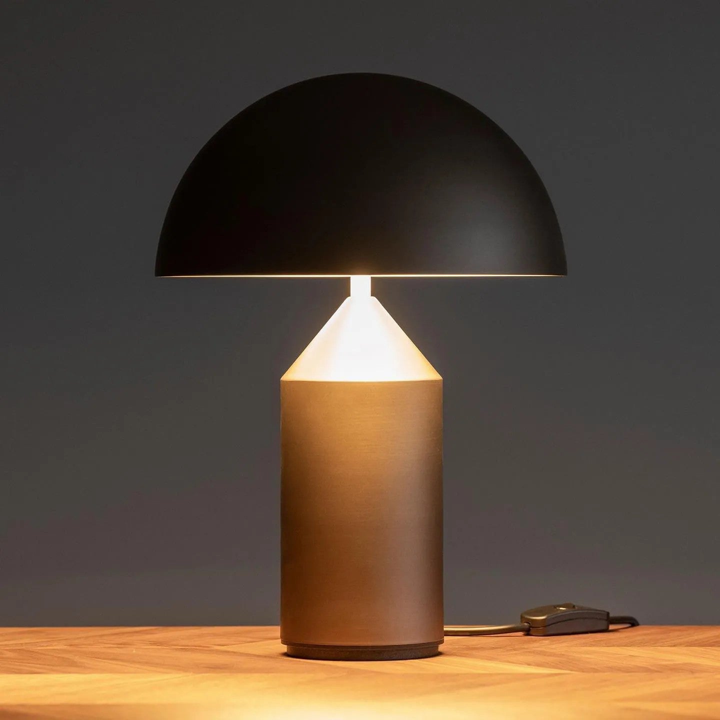 Atollo Table Lamp | Metal | Black, White, Copper | 25cm & 35cm